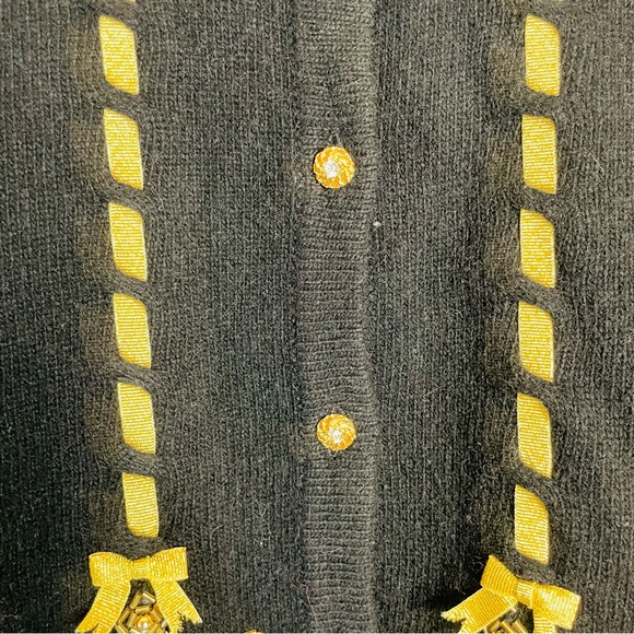 Vintage Design Options Beaded Snowflake Ornament Cardigan Christmas Sweater - Picture 12 of 12